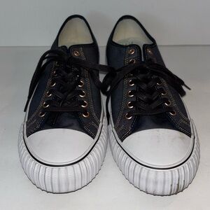 PF Flyers Center Lo Canvas Shoes Men's Size 10 Sneakers Denim Blue Black